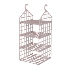 MINEING 3層衣櫃掛式收納架 M號 米色, 1入