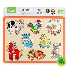 VIGA 動物水龍頭木製拼圖, 1個, 8件