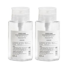 Zemi World 一鍵式液體空瓶 200ml, 透明, 2個