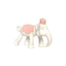 ange 3D大象造型固齒器, 無奶嘴, 白色, 1組