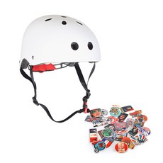 M motors 自行車安全帽+貼紙 隨機發貨 10入, 啞光白