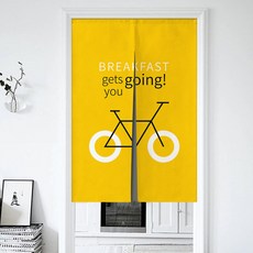 콩 케이리빙홈 귀여운 노랑 일러스트 파티션 커튼 양문형 + 봉