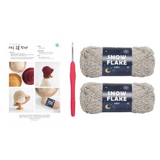 yarna 스노우 부클 벙거지 눈꽃사 뜨개실 DIY 패키지, 803, 1개