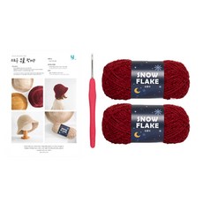 yarna 스노우 부클 벙거지 눈꽃사 뜨개실 DIY 패키지, 824, 1개