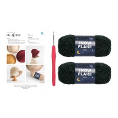 yarna 스노우 부클 벙거지 눈꽃사 뜨개실 DIY 패키지, 816, 1개