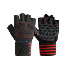 I Field健身手套 高級Pro, 黑+紅