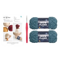 yarna 스노우 부클 벙거지 눈꽃사 뜨개실 DIY 패키지, 811, 1개