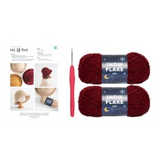 yarna 스노우 부클 벙거지 눈꽃사 뜨개실 DIY 패키지, 820, 1개