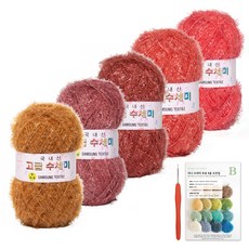 Yarna 菜瓜布鉤針DIY編織組, 新的 5 磚漸變, 1組