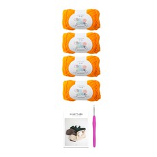 모스 스티치 네키 머플러 DIY 패키지 + 코바늘 랜덤발송, 1세트, 230 오렌지