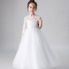 Edge Land女童款香檳色花朵洋裝