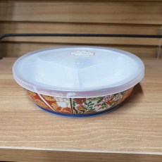 오체어스 동양풍 아리아 나눔찬기 원형낮은형 코우, 혼합색상, 1개