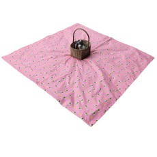 Derhappy 蜜蜂粉紅雙面防水野餐墊, 混合顏色