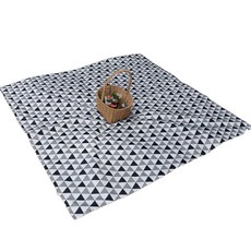 Derhappy 北歐三角灰色雙面防水野餐墊, 混合色