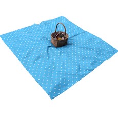 Derhappy 星光水藍色雙面防水野餐墊, 混合色
