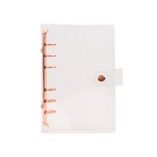 루카랩 아카이브 로즈골드링 PVC 다이어리 커버 6공, 02 투명 글리터, 1개