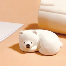 Angle Thing 蹲伏北極熊 3D 1 球矽膠模具 2p, 單色