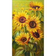 居家裝飾5朵向日葵寶石十字繡DIY組