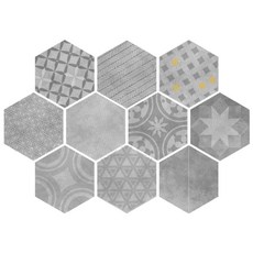 올나인 六角形磁磚貼紙10件組, 14