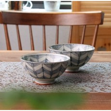 雙人經典碗組, 羽毛, 飯碗 2入+大碗 2入