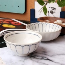 2人用陶瓷碗組, 混色, 飯碗 2入+大碗 2入