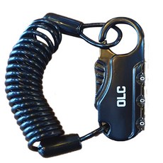 OLC 自行車鑰匙電纜鎖OLC WL-01, 黑色, 1個