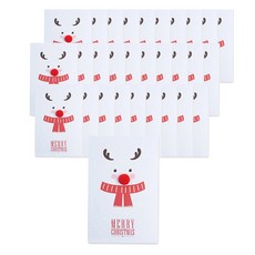 SOYLOVE 兒童魯道夫紅鼻子聖誕卡, C, 30個