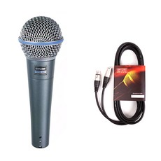 SHURE 舒爾 麥克風 BETA58A + 電纜 5m 一套
