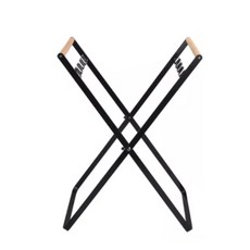 折疊式鐵製垃圾袋架, 黑色的, 1個