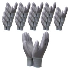 ilovegh PU手掌塗層手套touch L, 灰色的, 20套