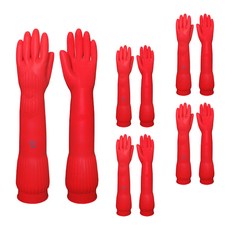 ilovegh 廚房洗碗機手套商務珍貴手 XXL, 紅色的, 5套, 超大號（XL 及以上）