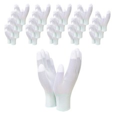 ilovegh PU指尖塗層手套M, 白色, 20套