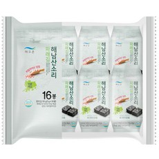 해우촌 해남 산소리 도시락 파래김, 5g, 16개