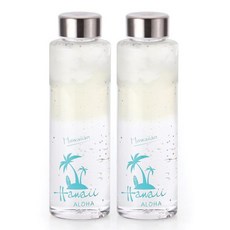 Bulkuck Bottle 夏威夷塑膠水瓶, 阿羅哈明特, 1000ml, 2個
