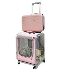 당감샵 고양이캐리어 강아지 이동가방 4in1, 핑크, 1개