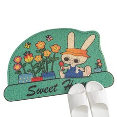 JHcompany My Sweet Home 兔子門墊, 混合色, 1個