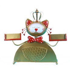 公主貓咪面紙盒, 金色, 1個