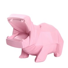 JHCompany動物河馬存錢筒擺飾, 粉色的, 1個