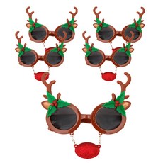 O Chairs 聖誕 Rudols 太陽鏡 隨機出貨, 棕色的, 5個