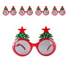 聖誕帥氣星星形狀樹太陽眼鏡, 混色, 5個