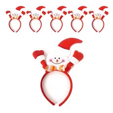 聖誕節大玩偶髮箍 雪人, 混色, 6個
