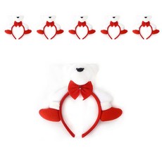 聖誕節大玩偶髮箍 白熊, 混色, 6個