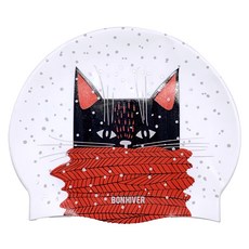 Ohora Studio 皺褶矽膠泳帽, Bonhiver 貓咪, 1個