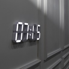 ROIRETNI 第2代 現代白 LED壁鐘 PLUS+ 3.3m, 加粗白殼白面板