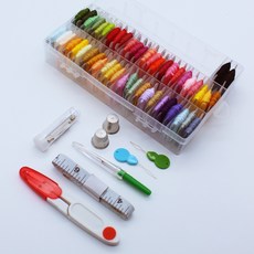 縫紉工具 + 50種刺繡線套組, 混合色, 1個