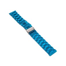 쵸미앤세븐 갤럭시워치 22mm 투명 메탈스트랩 밴드 (갤럭시워치3/워치4클래식 45mm / 워치 46mm / 기어S3 호환 가능), 투명블루, 1개