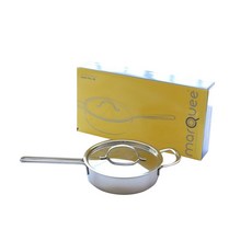 HANIL STAINLESS STEEL MAROUEE單柄3層304不鏽鋼湯鍋+鍋蓋組, 單色, 18厘米