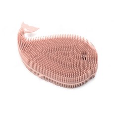 플라이토 국내 제조 국산 실리콘 고래 수세미 브릭레드, 1개입, 1개