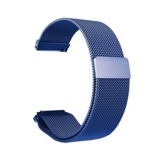 SPACE SHIELD Galaxy Watch 22mm 磁吸式不鏽鋼金屬錶帶 (相容於 Galaxy Watch3/Watch4 Classic 45mm / Watch 46mm / Gear S3), 藍色, 1個