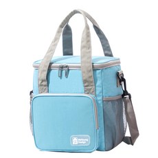 JHCompany 유럽 대용량 컨버스 보냉 도시락 가방, 블루, 1개